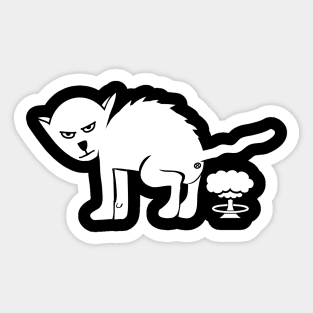 Rude Cat Antisocial Atomic Poo Rude Cats Sticker